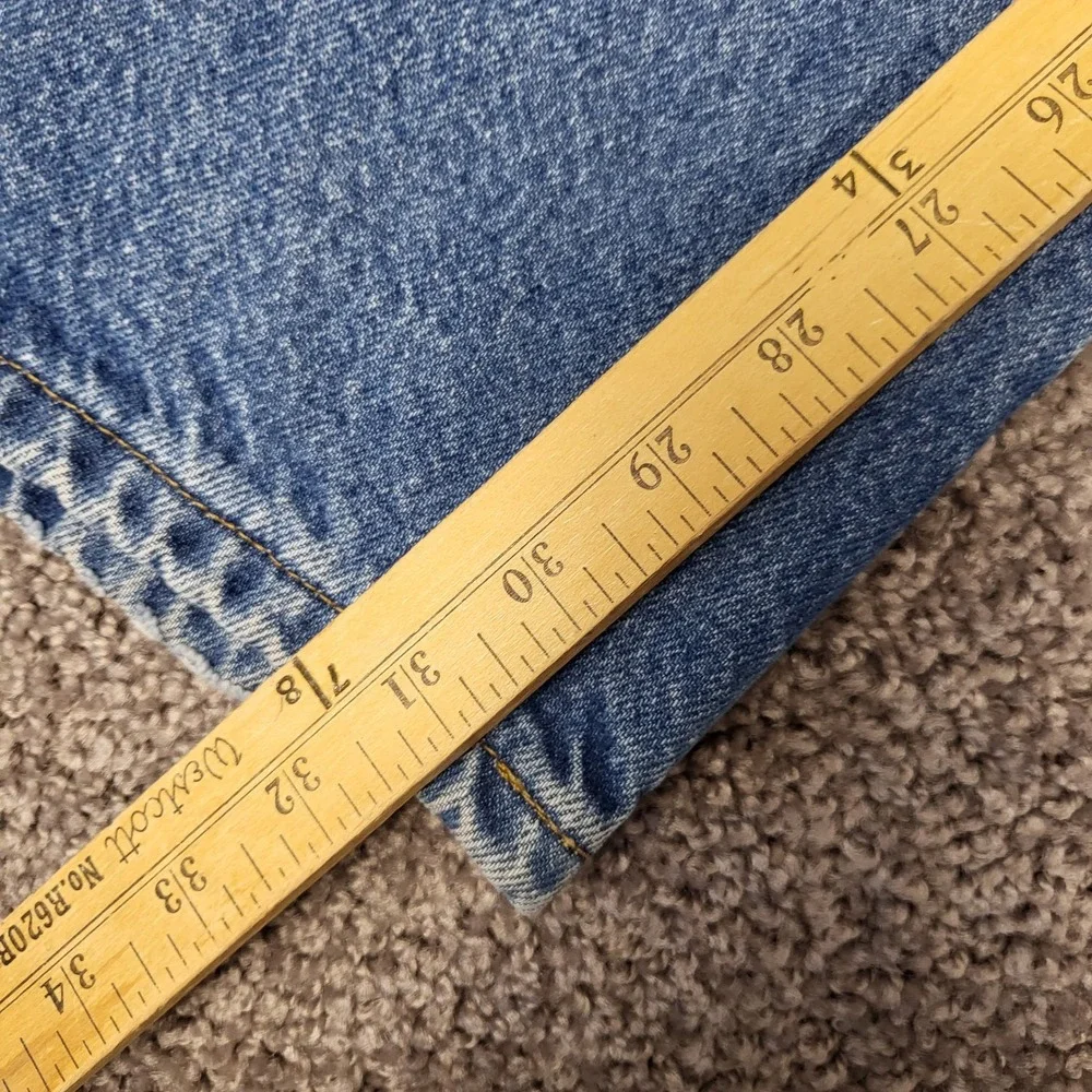 Carhartt B172 DST Flannel Lined Jeans Men 44x32 Blue Excellent Relaxed Fit Denim